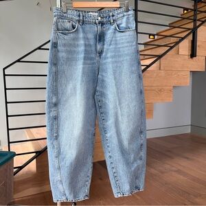 Zara Light Wash Barrel Leg Denim size 6 | 30" waist